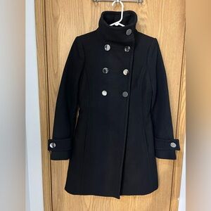 Babaton Black Double-Breasted Pea Coat